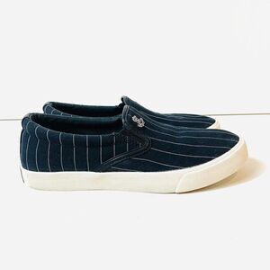 Lauren Ralph Lauren Women's Ria II Slip on Black White Striped Sneaker Size 6.5B